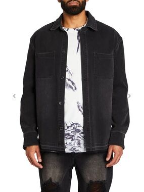 SER.O.YA Men's Midnight Denim Shirt Jacket XL NEW $298